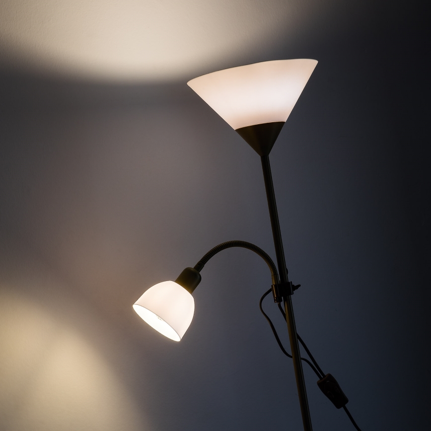 Brilagi - Podna lampa ARIANA 1xE27/100W/230V + 1xE14/25W zlatna