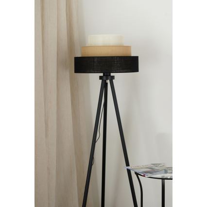 Brilagi - Podna lampa ASPEN LUNETA 1xE27/15W/230V crna/bež/krem
