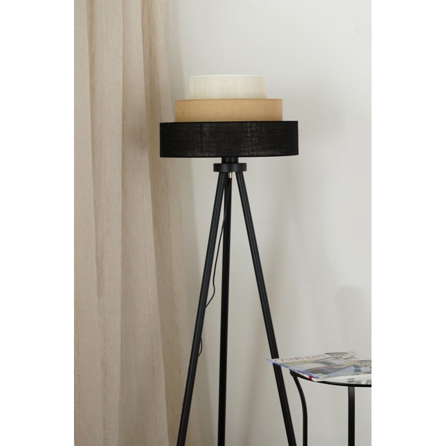 Brilagi - Podna lampa ASPEN LUNETA 1xE27/15W/230V crna/bež/krem