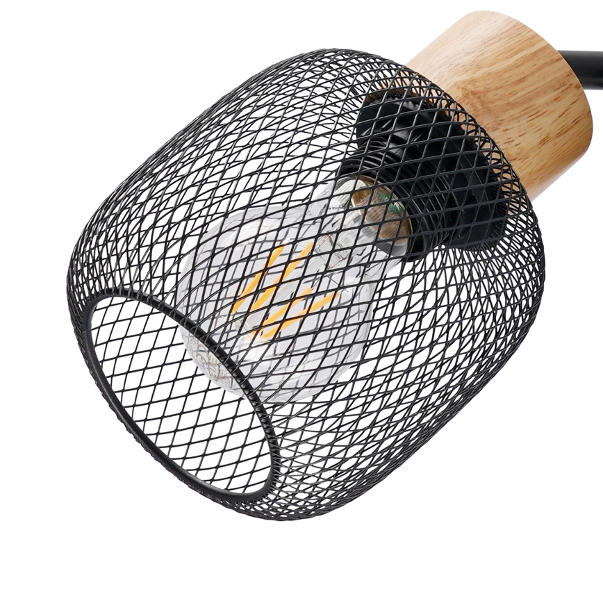 Brilagi - Podna lampa BASKLITE 3xE27/15W/230V kaučukovca/crna