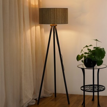 Brilagi - Podna lampa BOSTON ROLLER 1xE27/15W/230V slama smeđa/zlatna