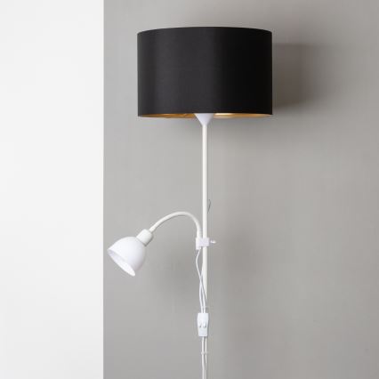 Brilagi - Podna lampa CERIA 1xE27/100W/230V + 1xE14/25W bijela/crna