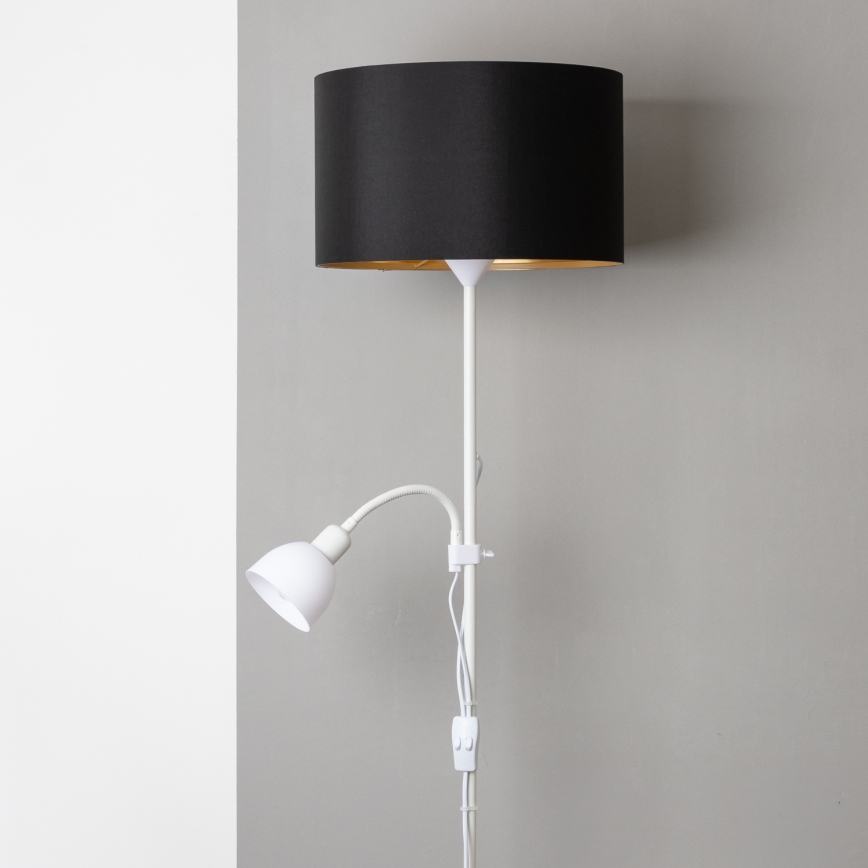 Brilagi - Podna lampa CERIA 1xE27/100W/230V + 1xE14/25W bijela/crna