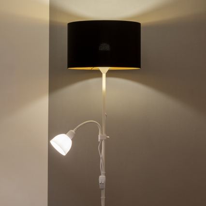 Brilagi - Podna lampa CERIA 1xE27/100W/230V + 1xE14/25W bijela/crna