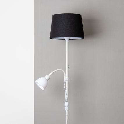 Brilagi - Podna lampa CERIA 1xE27/100W/230V + 1xE14/25W bijela/crna