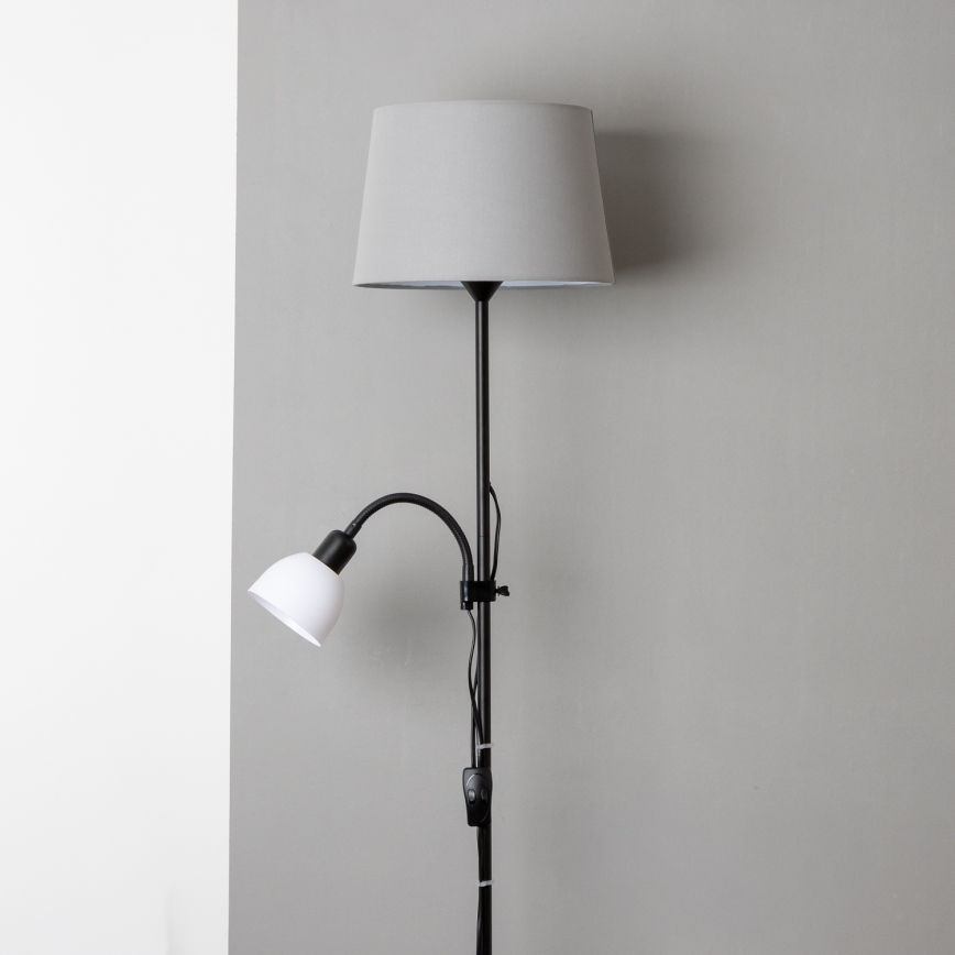 Brilagi - Podna lampa CERIA 1xE27/100W/230V + 1xE14/25W crna/siva