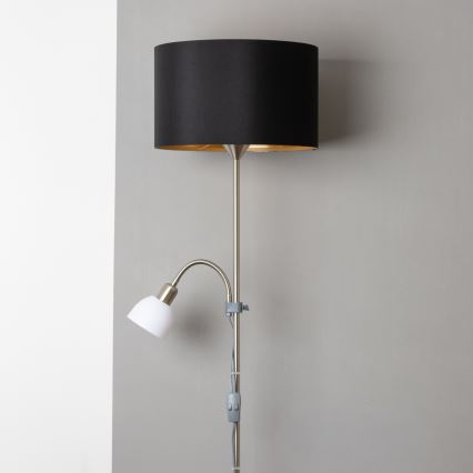 Brilagi - Podna lampa CERIA 1xE27/100W/230V + 1xE14/25W matni krom/crna