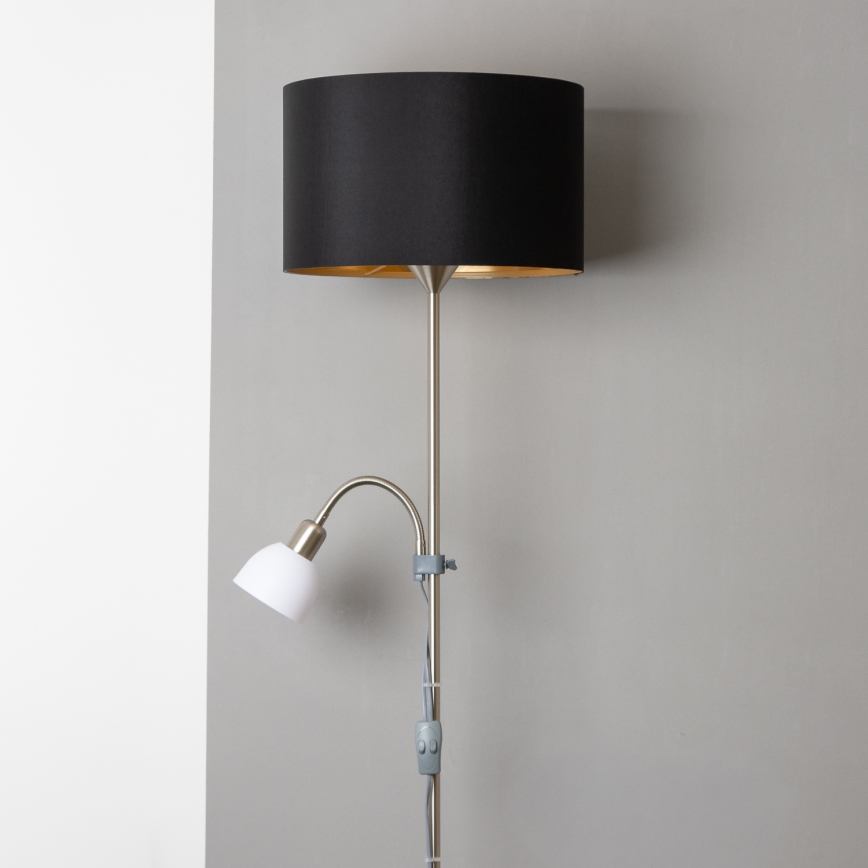 Brilagi - Podna lampa CERIA 1xE27/100W/230V + 1xE14/25W matni krom/crna
