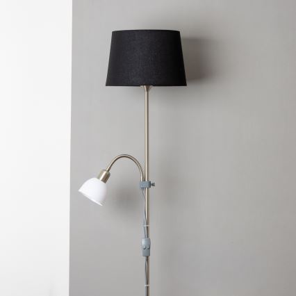 Brilagi - Podna lampa CERIA 1xE27/100W/230V + 1xE14/25W matni krom/crna