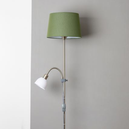 Brilagi - Podna lampa CERIA 1xE27/100W/230V + 1xE14/25W matni krom/zelena