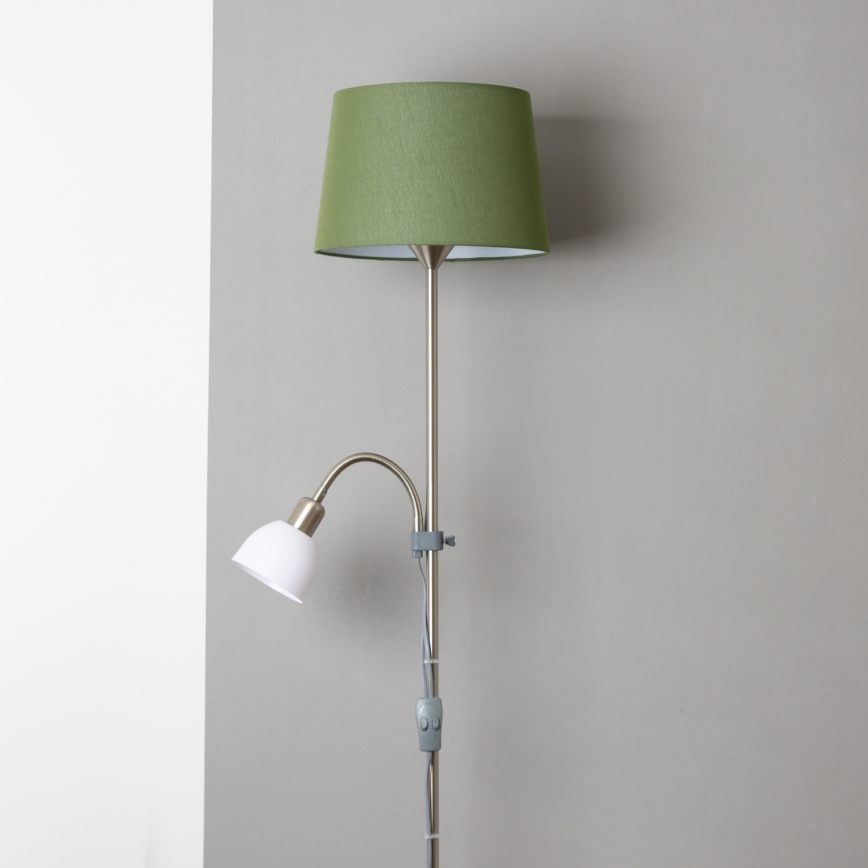 Brilagi - Podna lampa CERIA 1xE27/100W/230V + 1xE14/25W matni krom/zelena