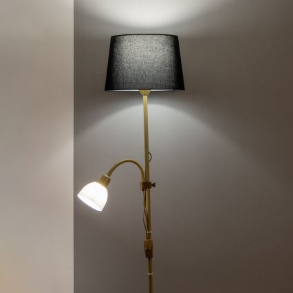 Brilagi - Podna lampa CERIA 1xE27/100W/230V + 1xE14/25W zlatna/crna