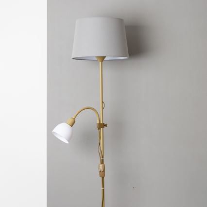 Brilagi - Podna lampa CERIA 1xE27/100W/230V + 1xE14/25W zlatna/siva