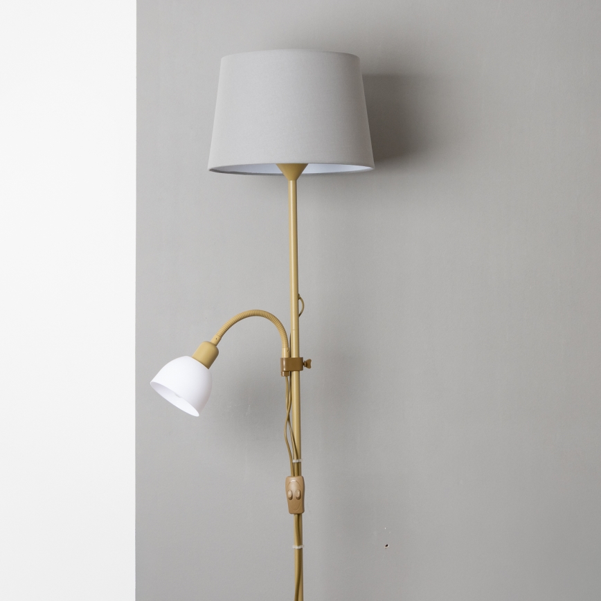 Brilagi - Podna lampa CERIA 1xE27/100W/230V + 1xE14/25W zlatna/siva