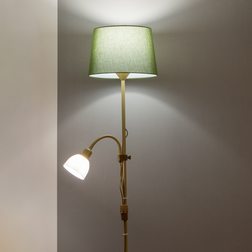 Brilagi - Podna lampa CERIA 1xE27/100W/230V + 1xE14/25W zlatna/zelena