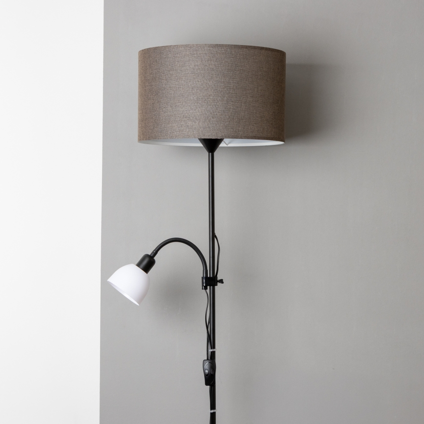 Brilagi - Podna lampa CERIA 2 u 1 1xE27/100W/230V + 1xE14/25W crna/smeđa