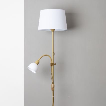 Brilagi - Podna lampa CERIA 2 u 1 1xE27/100W/230V + 1xE14/25W zlatna/bijela