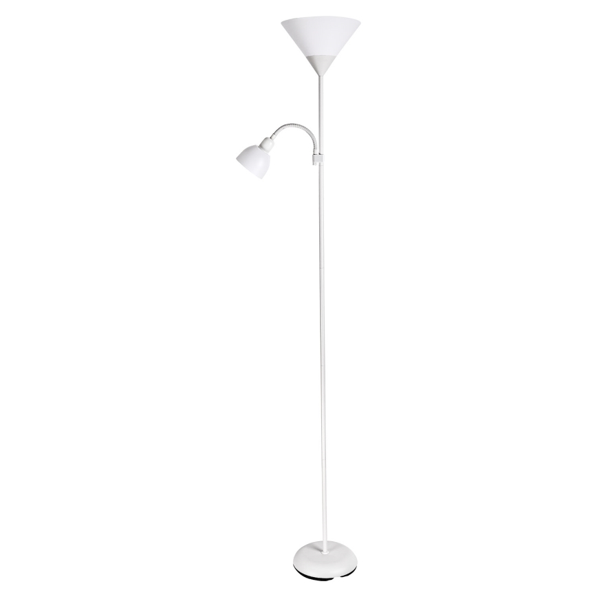 Brilagi - Podna lampa CERIA 2u1 1xE27/100W/230V + 1xE14/25W bijela/crna