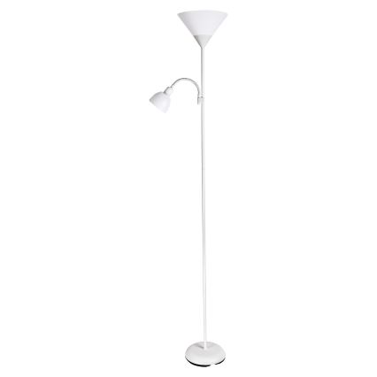 Brilagi - Podna lampa CERIA 2u1 1xE27/100W/230V + 1xE14/25W bijela/smeđa