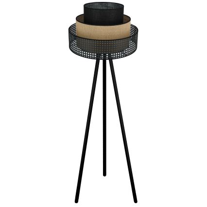 Brilagi - Podna lampa DAKOTA LUNETA 1xE27/15W/230V crna/bež