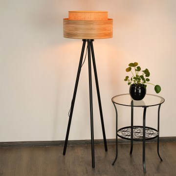 Brilagi - Podna lampa MONTANA BOHO 1xE27/15W/230V smeđa/crna