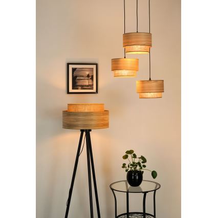 Brilagi - Podna lampa MONTANA BOHO 1xE27/15W/230V smeđa/crna