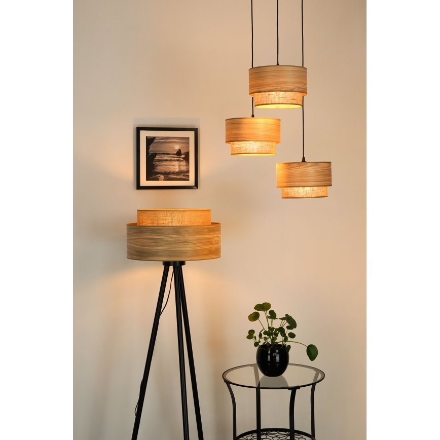 Brilagi - Podna lampa MONTANA BOHO 1xE27/15W/230V smeđa/crna