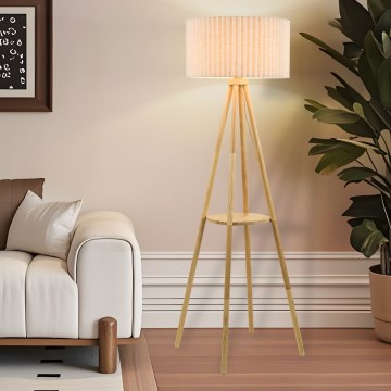 Brilagi - Podna lampa NORDIC WAVE 1xE27/15W/230V drvo/lan