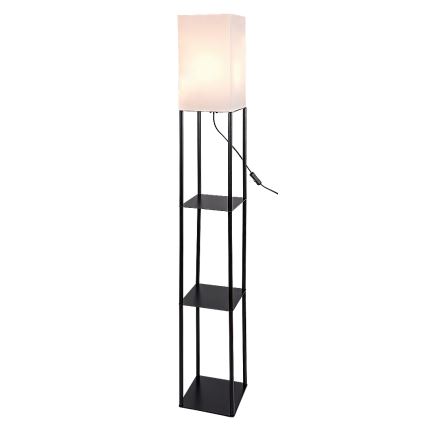 Brilagi - Podna lampa s policama GRADUS 1xE27/40W/230V 150 cm crna/bijela