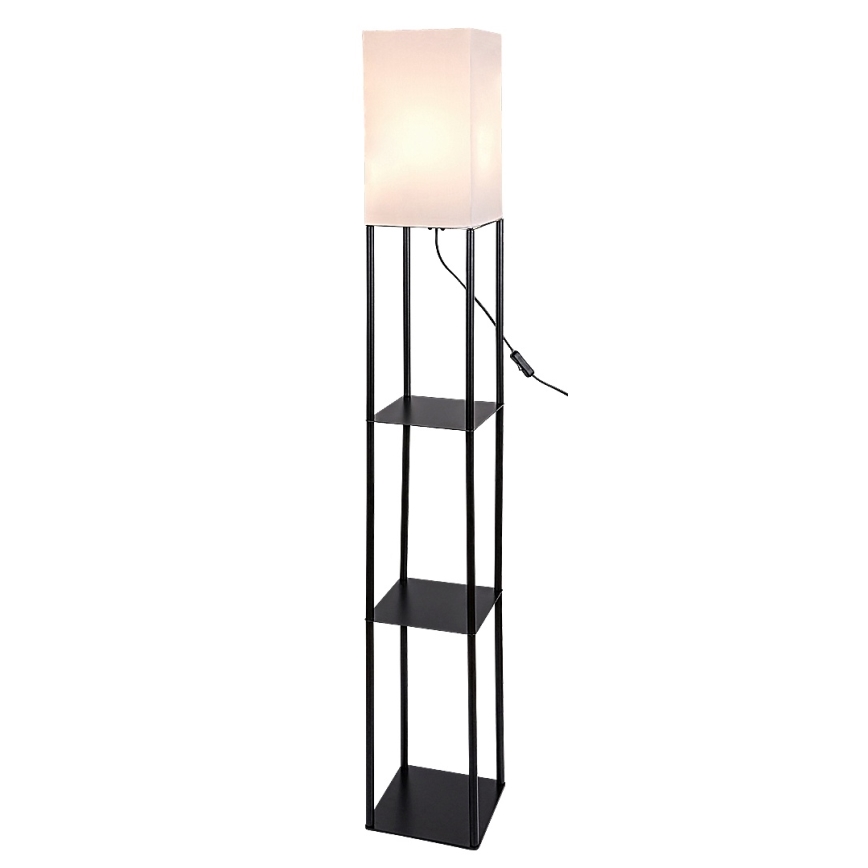 Brilagi - Podna lampa s policama GRADUS 1xE27/40W/230V 150 cm crna/bijela