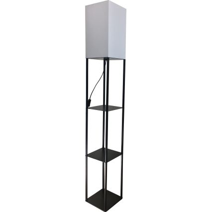 Brilagi - Podna lampa s policama GRADUS 1xE27/40W/230V 150 cm crna/bijela