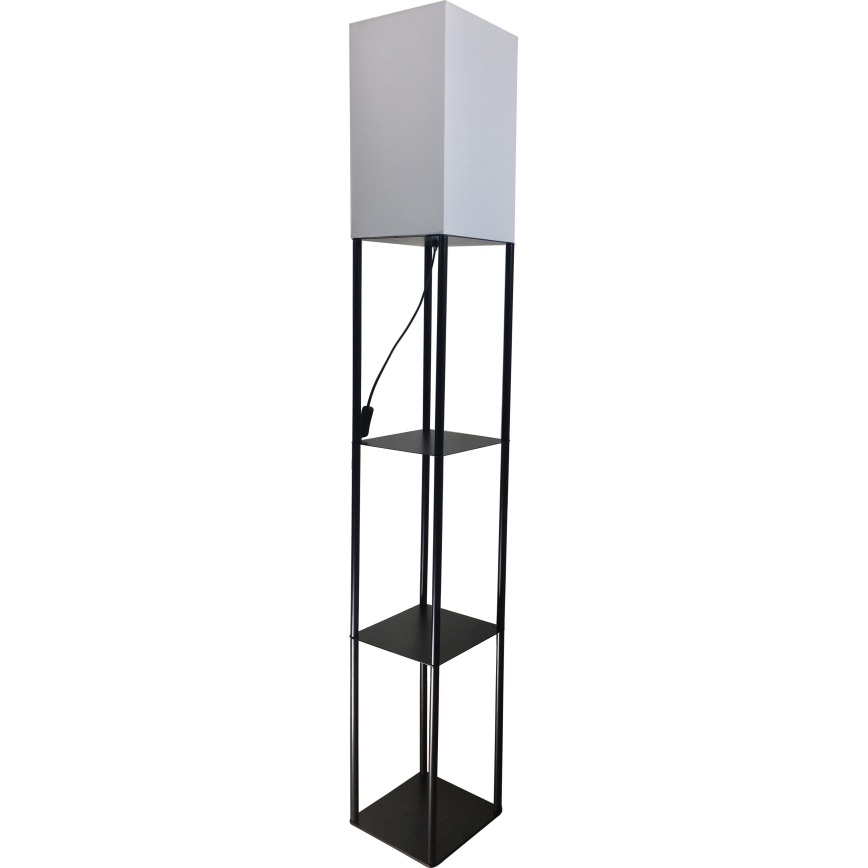 Brilagi - Podna lampa s policama GRADUS 1xE27/40W/230V 150 cm crna/bijela