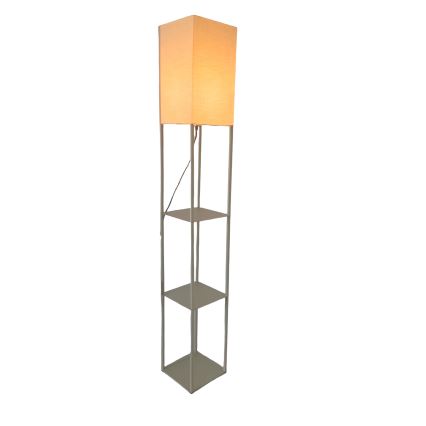 Brilagi - Podna lampa s policama GRADUS 1xE27/40W/230V 150 cm siva/bež