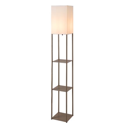 Brilagi - Podna lampa s policama GRADUS 1xE27/40W/230V 150 cm siva/bež