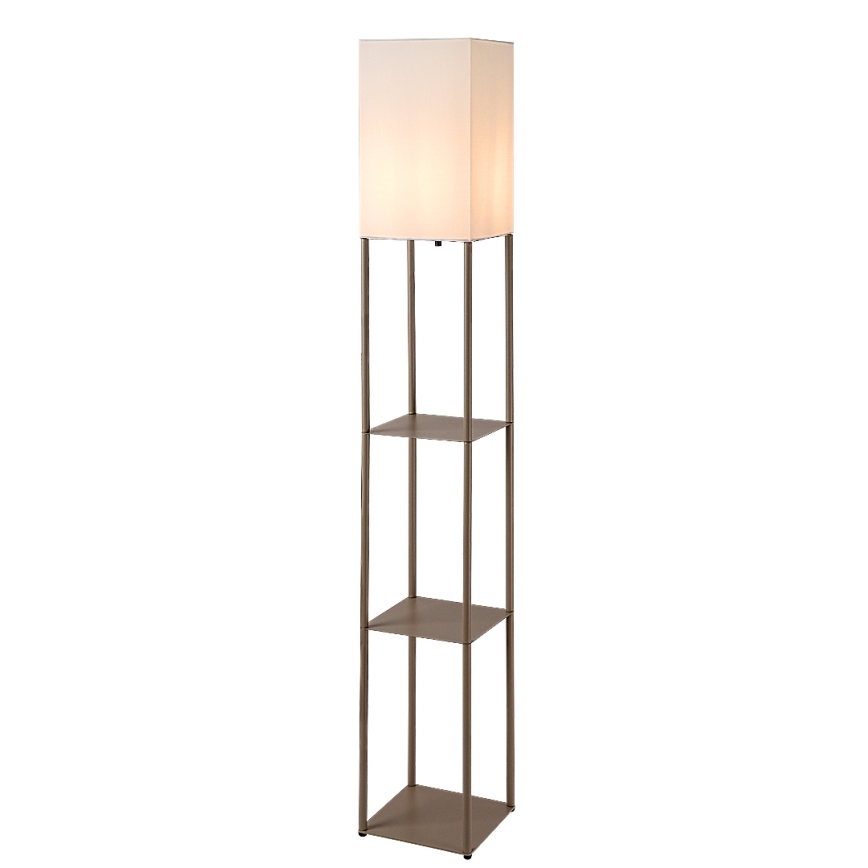 Brilagi - Podna lampa s policama GRADUS 1xE27/40W/230V 150 cm siva/bež