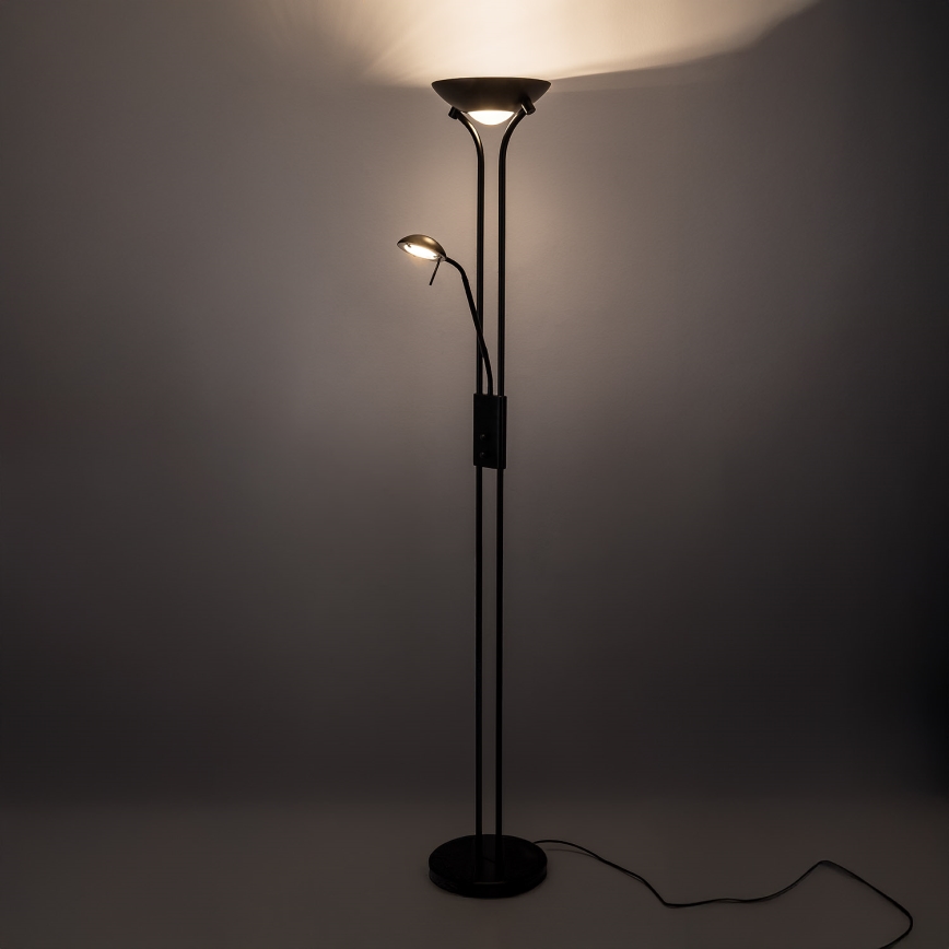 Brilagi - Podna lampa SCARLETT s prigušivačem 1xR7s/230W/230V + 1xG9/40W crna