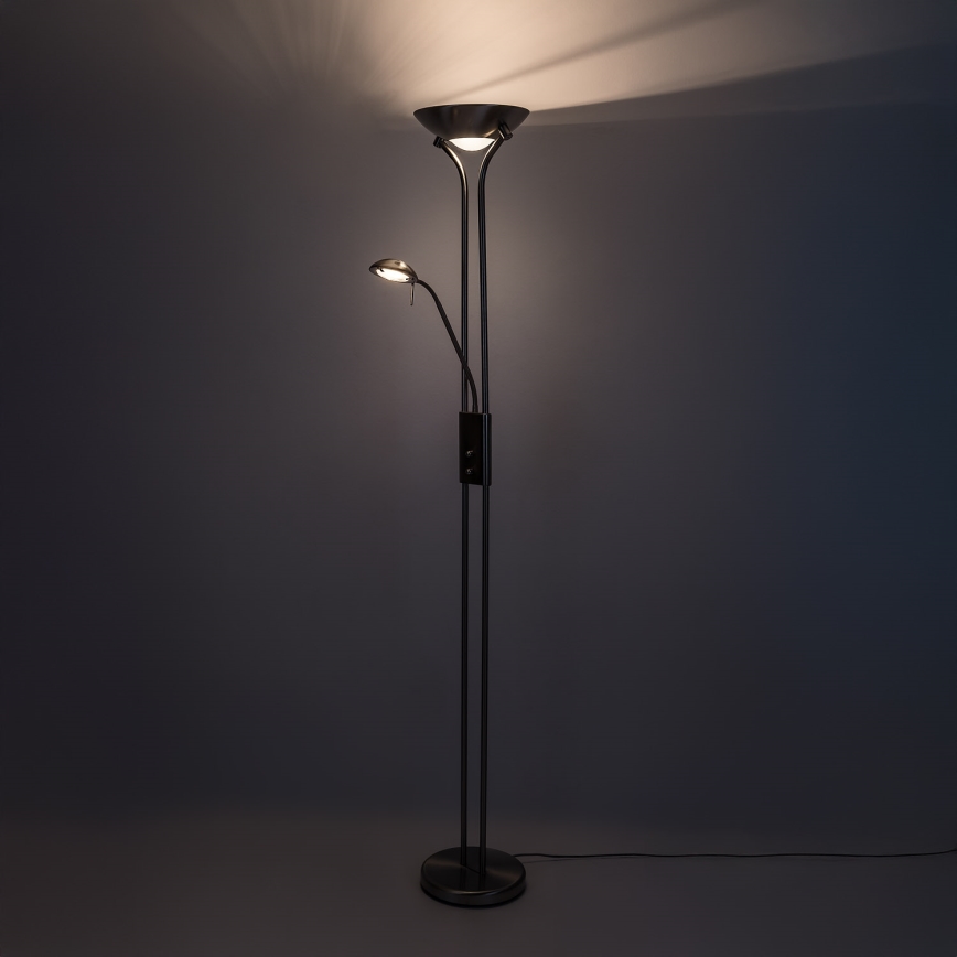 Brilagi - Podna lampa s prigušivačem SCARLETT 1xR7s/230W/230V + 1xG9/40W matni krom