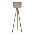 Brilagi - Podna lampa VELVET 1xE27/60W/230V wenge/siva