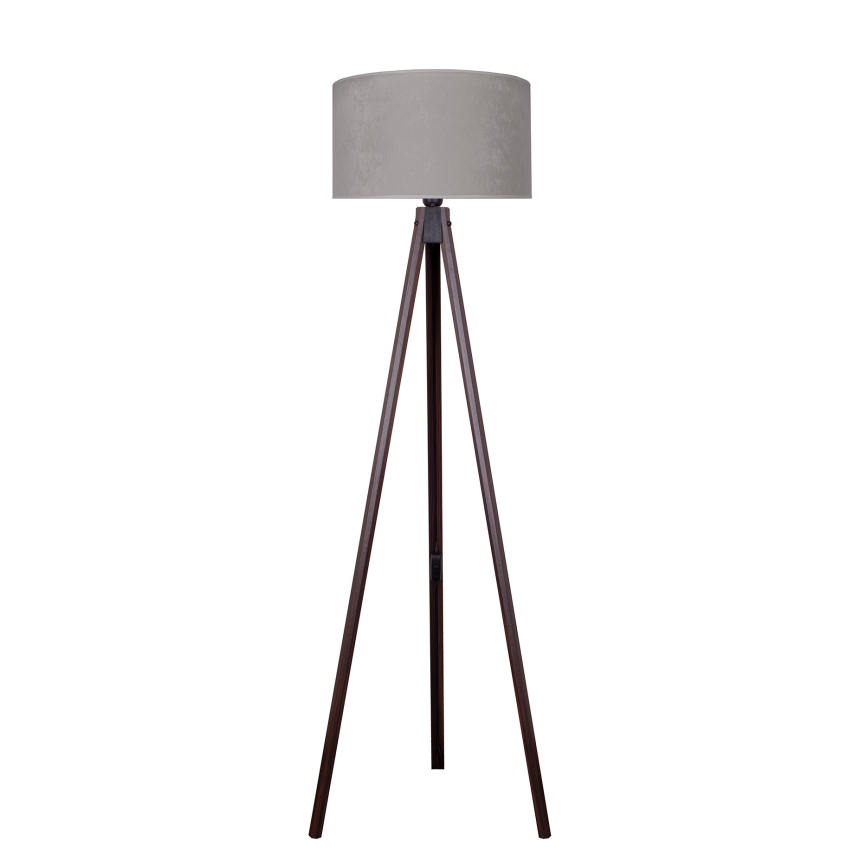 Brilagi - Podna lampa VELVET 1xE27/60W/230V wenge/siva