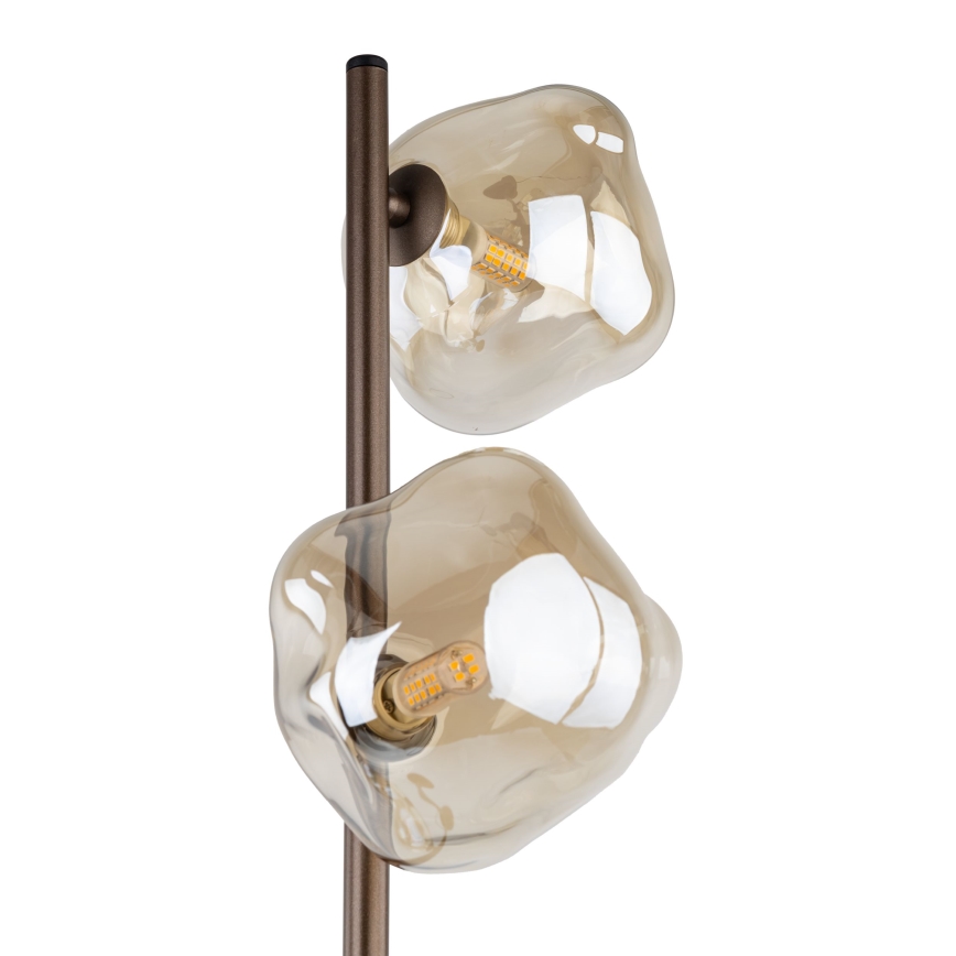 Brilagi - Podna lampa VULCANO 3xG9/8W/230V smeđa/zadimljeno bež