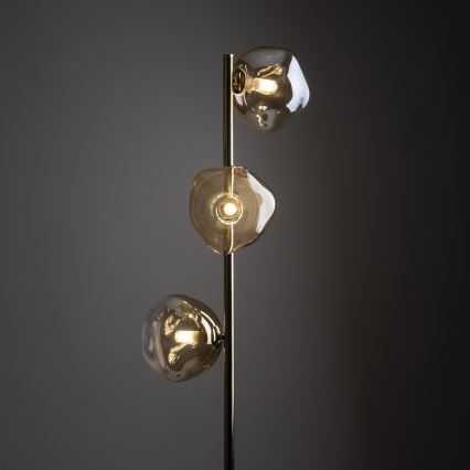 Brilagi - Podna lampa VULCANO 3xG9/8W/230V zlatna/dimno bež