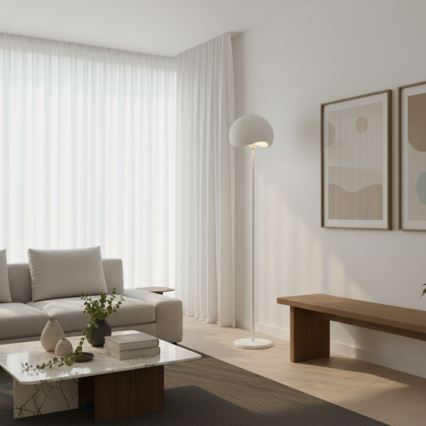 Brilagi - Podna lampa YONTU 1xE27/40W/230V bijela