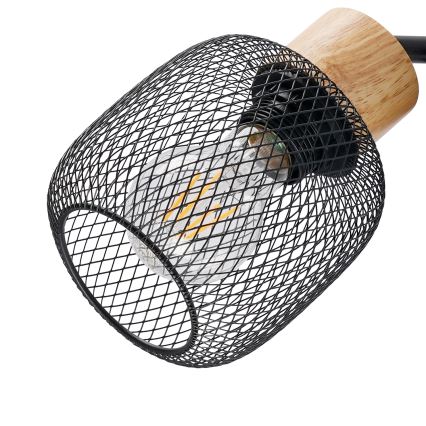 Brilagi - Podna svjetiljka BASKLITE 3xE27/15W/230V drvo/crna