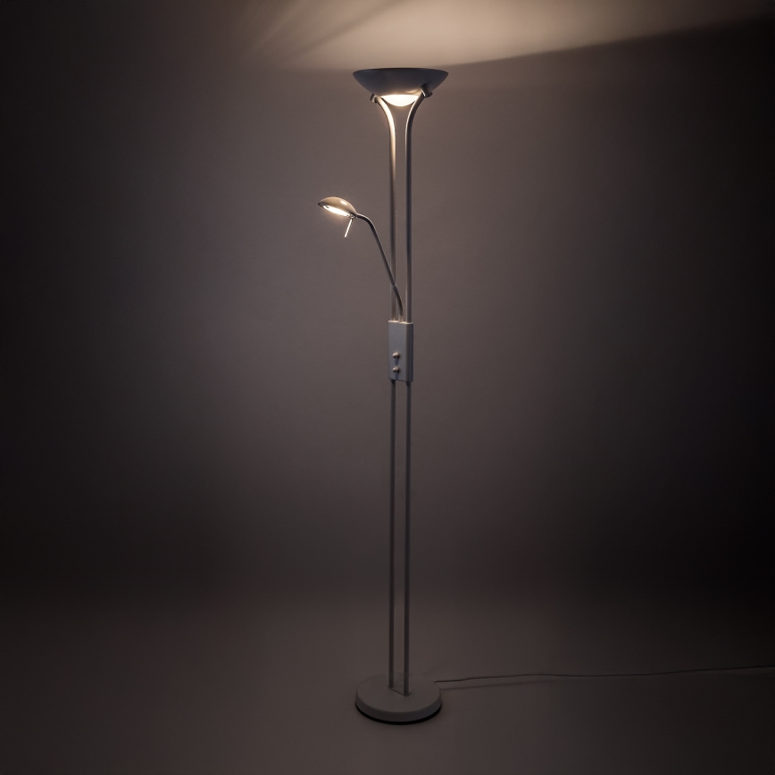 Brilagi - Podna svjetiljka SCARLETT s prigušivačem 1xR7s/230W/230V + 1xG9/40W bijela