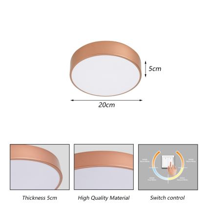 Brilagi - LED stropna svjetiljka POOL LED/24W/230V 3000/4000/6000K Ø 20 cm brončana