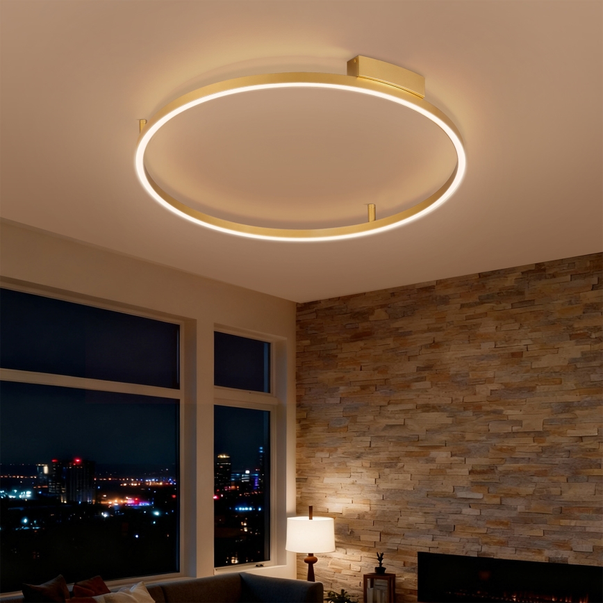 Brilagi - LED stropna svjetiljka s prigušivanjem PORTOFINO LED/60W/230V 3000-6000K pr. 80 cm zlatna + daljinski upravljač