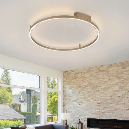 BRILAGI - LED stropna svjetiljka s mogućnošću prigušivanja PORTOFINO LED/60W/230V 3000-6000K Ø 80 cm bež + s daljinskim upravljačem