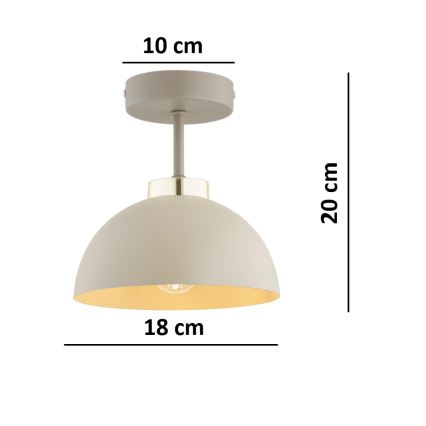 Brilagi - Površinski montiran luster 1xE27/60W/230V bež/zlatna