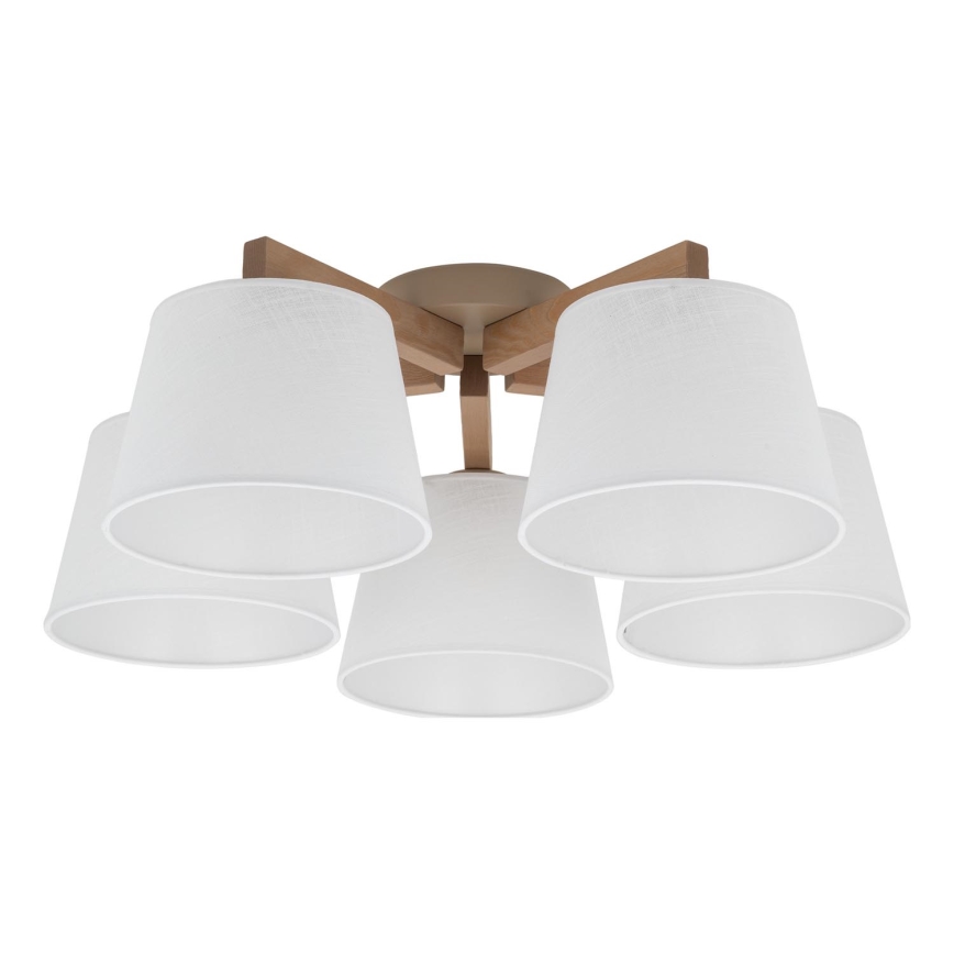 Brilagi - Površinski montiran stropni luster LATTE SABIA 5xE27/60W/230V sosna/bijela