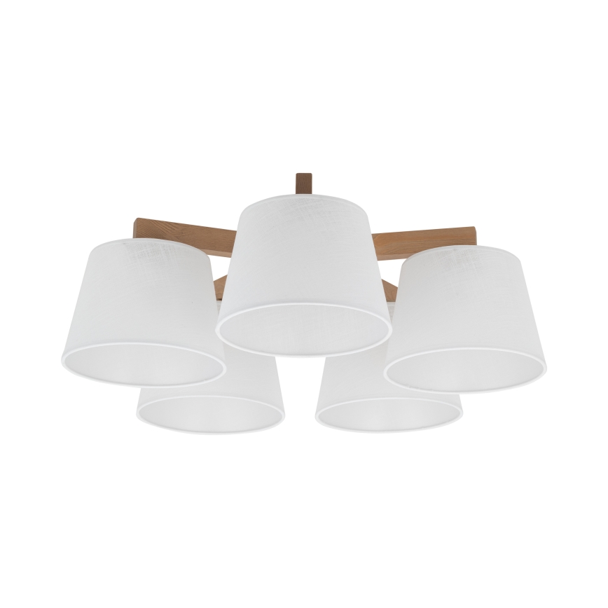 Brilagi - Površinski montiran stropni luster LATTE SABIA 5xE27/60W/230V sosna/bijela